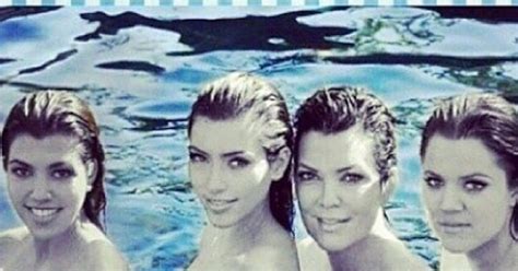 kris jenner nudes|Kris Jenner Poses Topless With Kim, Khloé & Kourtney in Hot Pic